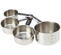 Faringdon Set of 4 Stainless Steel Measuring Cups, 60, 80, 125, 250ml