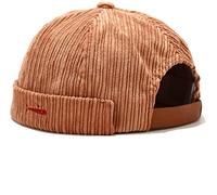 Faringoto Bonnet de marin rétro pour homme - Motif crânes et pêcheurs, camel, Taille unique