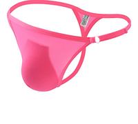 Faringoto Brand G-strings String pour homme Lingerie Culotte Solide Ice Silk String, rose, Taille unique