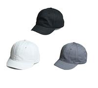 Faringoto Casquette à visière courte pour homme et femme - Casquette de baseball souple, B + G + W, Taille unique