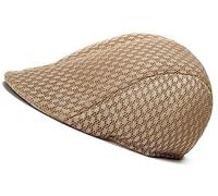 Faringoto Casquettes plates Chapeaux pour hommes Béret à bec de canard en maille pour hommes, kaki, taille unique