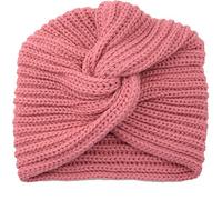 Faringoto Couvre-Chef pour Chimio pour Femmes, Turban en croisée, Bonnet Indien, Rose, Taille Unique