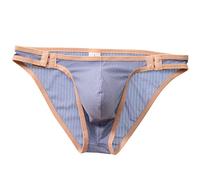 Faringoto Slip de fil pour homme à séchage rapide avec boucle et côté étroit, bleu, XL