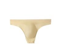 Faringoto Slip homme en soie glacée respirant sans couture String, chair, L