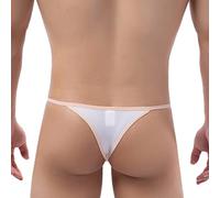 Faringoto Slips String Latéral Détachable pour Homme Pantalon Bikini Gay Homme Confortable Sexy Slip U Sous-vêtements, blanc, M