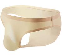 Faringoto Sous-vêtement homme taille basse Ice Silk U convexe string, Couleur chair, S