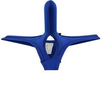 Faringoto Sous-vêtements en nylon pour homme, string ouvert à l'avant, string à lacets, sous-vêtements T-Back, sous-vêtements à poche de bosse à taille basse, bleu marine, Large