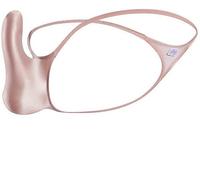 Faringoto Sous-vêtements pour homme Tanga, sous-vêtements, taille basse, G-String, dos en T, satiné brillant, poche de gonflement, café, XL