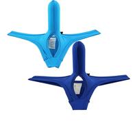 Faringoto String en nylon pour homme ouvert sur le devant - Dos en T - Slip taille basse - Sous-vêtements avec poche bombée, Bleu marine + bleu clair, Small