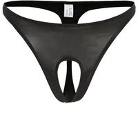 Faringoto String exposé pour homme - String rehaussant le renflement avec espace scrotal pour un confort et une confiance ultimes, noir, Medium