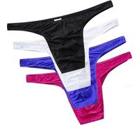 Faringoto String pour homme taille basse en nylon respirant avec grande poche, 4 couleurs., Small
