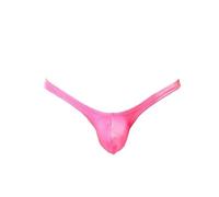 Faringoto String solide sans couture pour homme avec dos en T et taille basse, rose, L