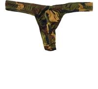 Faringoto String String Homme Imprimé Camouflage Taille Basse Sexy Confortable, armée, Medium