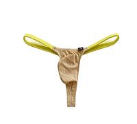 Faringoto String taille basse Modal U Convex pour homme en stretch Bikini Briefs, chair, L