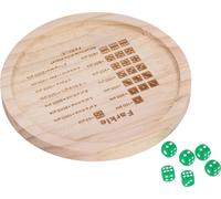Farkle Dice Tably Amélioration des compétences mathématiques Bois jeu classique pour la ronde familiale 18 cm
