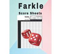 Farkle score sheets: Farkel flip card dice game white score keeping records scores To play classic farkle board game with friends