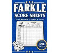Farkle Score Sheets: Large Print Scorekeeping Book for Dice Game Nights, Parties, Families & Friends