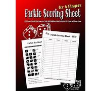 Farkle Scoring Sheet for 4 Players: 200 Pages Classic Dice Game and Math Skill Building Point Scoresheet for Party and Funny Game