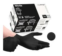Farla Medical MediRange Disposable Extra Large Nitrile Gloves - Powder Free and Latex Free Surgical Gloves - Multi-Purpose, Single Use Medical Grade - Box of 200, Black