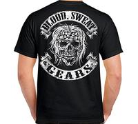 Farley Biker Life USA Blood, Sweat, and Gears Motorcycle Graphic Tee Black(Medium)