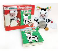 Farm Animals | Baby’s First Touch and Feel | Sensory Board Book with Cow Plush | Perfect Sensory Books for Toddlers I Children’s Animal Book with Plush and Teether