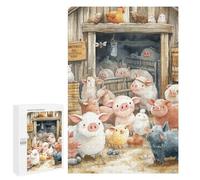 Farm Animals Barn Scene Puzzle 1000 Pièces Educa Jouet en Bois Cadeau Unique Décoration Intérieure Jeu Éducatif Challenge Toy Adultes Et Enfants À Partir De 14 Ans 1000 PCS