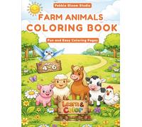 Farm Animals Coloring Book for Kids Ages 4-6: Learn & Color with Real Animal Photos, Fun Facts and Easy Coloring Pages