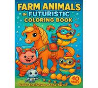 Farm Animals in Futuristic Settings Coloring Book: A sci-fi adventure coloring book featuring cows, pigs, chickens, and barn animals in space, cyber farms, and futuristic worlds.