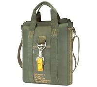 Farm Blue Sac de vol tactique - Sac de casque de pilote de parachute aviateur - Style militaire, Olive Drab (vert), Medium, Sac fourre-tout à bandoulière pour ordinateur portable