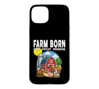 Farm Born Dirt Sweat Freedom Farmer Farming Happy Vibes Crop Coque pour iPhone 15 Plus