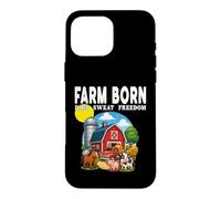 Farm Born Dirt Sweat Freedom Farmer Farming Happy Vibes Crop Coque pour iPhone 16 Pro Max