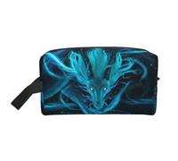 Farm Chickens Trousse de toilette de voyage, Dragon bleu et fille, Taille | Trousse de maquillage de grande capacité, sac de douche à suspendre pour homme et femme