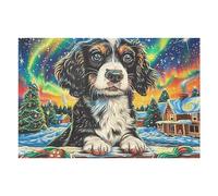 Farm Cute Bernese Mountain Chien 1000 Pièces Puzzle Famille en Carton Haute Densité Difficulté Moyenne Activité Familiale Anti-Stress Loisir Créatif Jeu De Société Premium 1000 PCS/75x50cm
