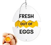 Farm Egg Sign Board - Double Sided Display, 11.81 Inches Decorative Farm Notice with Visibility Use, Rustic Wooden Style, Market Promotion Panel, Farms Decor for Indoor Outdoor Garden Yard Kitchen