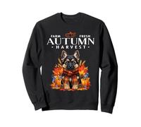 Farm Fresh Autumn Harvest Fall Woodland Creature Chien Mignon Sweatshirt