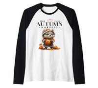 Farm Fresh Autumn Harvest, Saison Tendance du Renard Gris des Bois Manche Raglan