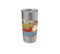 Farm Fresh Butt Nuggets Funny Farmer Farming Farming Work Humour Gobelet isotherme en acier inoxydable double paroi