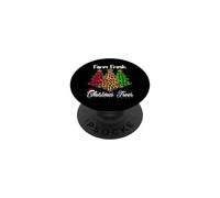 Farm Fresh Christmas Trees with Buffalo Leopard Xmas PopSockets PopGrip Adhésif
