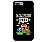 Farm Fresh Kid Petit Agriculteur au Travail Aimant la Campagne Coque pour iPhone 7 Plus/8 Plus