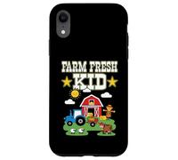 Farm Fresh Kid Petit Agriculteur au Travail Aimant la Campagne Coque pour iPhone XR
