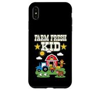 Farm Fresh Kid Petit Agriculteur au Travail Aimant la Campagne Coque pour iPhone XS Max