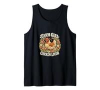 Farm Girl Chicken Lover Vintage Floral Hen Country Débardeur