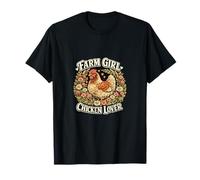 Farm Girl Chicken Lover Vintage Floral Hen Country T-Shirt