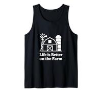Farm Life Barn Silhouette Conception Graphique de la Vie à la Campagne Débardeur