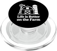 Farm Life Barn Silhouette Conception Graphique de la Vie à la Campagne PopSockets PopGrip pour MagSafe