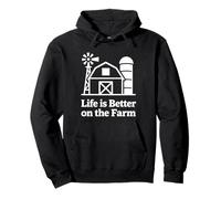 Farm Life Barn Silhouette Conception Graphique de la Vie à la Campagne Sweat à Capuche