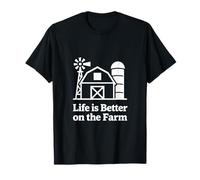 Farm Life Barn Silhouette Conception Graphique de la Vie à la Campagne T-Shirt