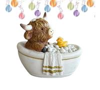 Farm Livestock Figurine - Rustic Barn Ornament, Country Decor Accent for Home Interiors, Resin Animal Sculpture with Decorative Finish, Pastoral Cow Statue, Rustic Display Piece for Dorm Apartment