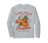 Farm Organic Pumpkin Fresh Farmer's Market Vintage Fall Manche Longue