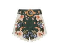 Farm Rio - Berry Garden Shorts - Femme - Shorts - Vert - Taille: W25
